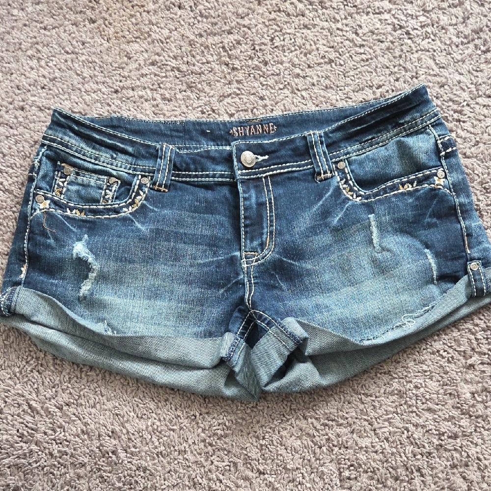 Shyanne Distressed Blue Jean Shorts